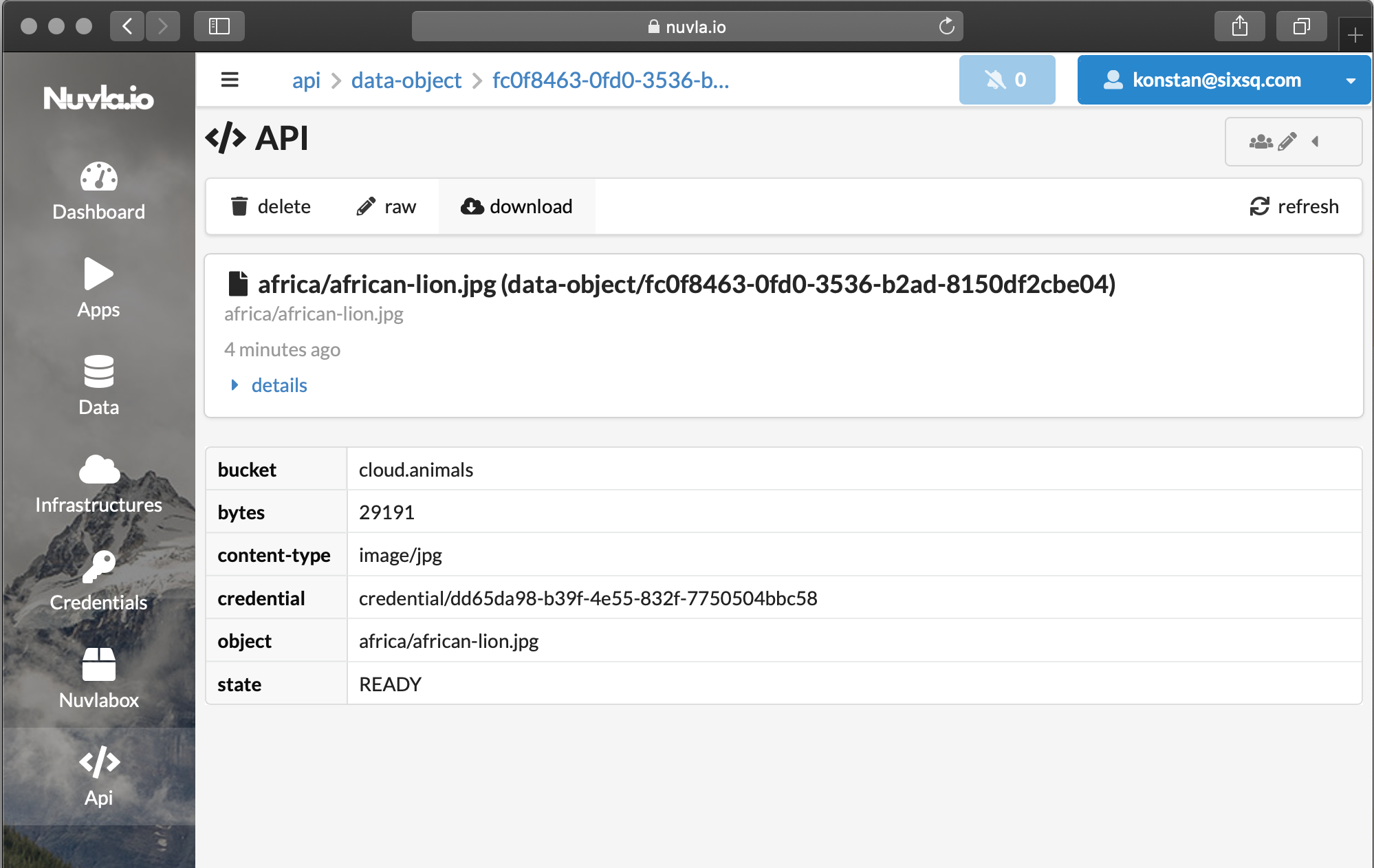 data object download